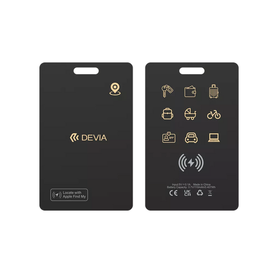 Devia - LiteTag Card MFI (Apple Approved) Find My Item Finder - Black