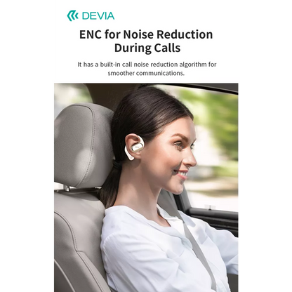 Devia - OWS Lite1 - Digital Display True Wireless Sports Earbuds & Charging Case - Beige