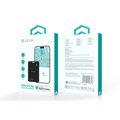 Devia - LiteTag Card MFI (Apple Approved) Find My Item Finder - Black