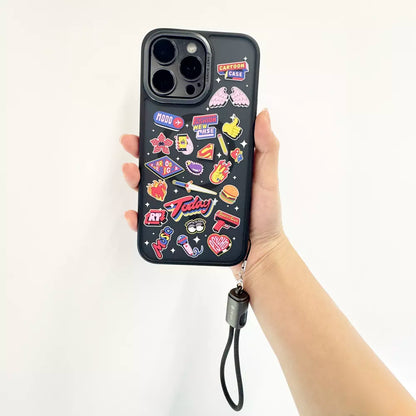 Devia - 0.2m (60W) Keychain Lanyard Woven Braided Charger Cable - USB-C to USB-C Cable - Black