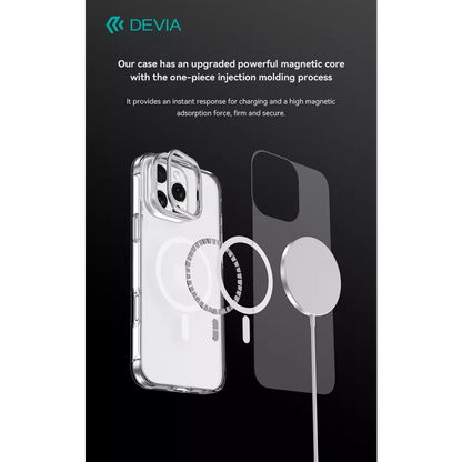 Devia - Snow MagSafe & Viewing Stand Case for iPhone 16 Pro Max - Clear