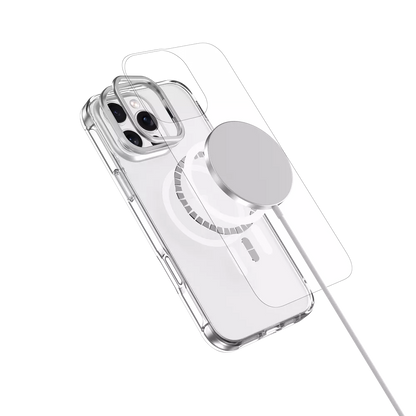 Devia - Snow MagSafe & Viewing Stand Case for iPhone 16 Pro Max - Clear