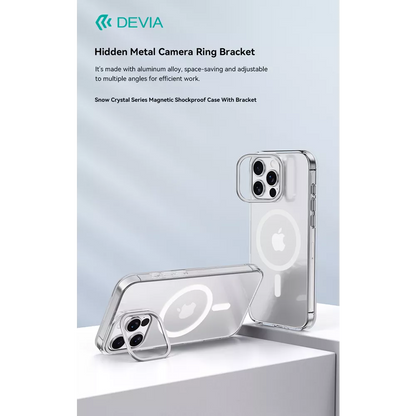 Devia - Snow MagSafe & Viewing Stand Case for iPhone 16 Pro Max - Clear
