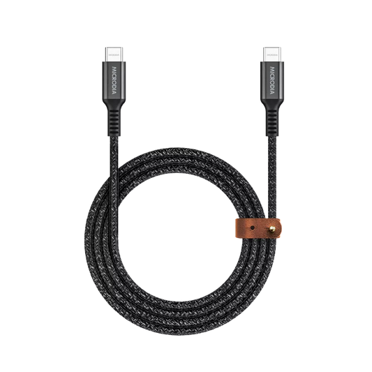 Microdia - Tweed - 1.3m - 60W USB-C to USB-C Cable - Charcoal