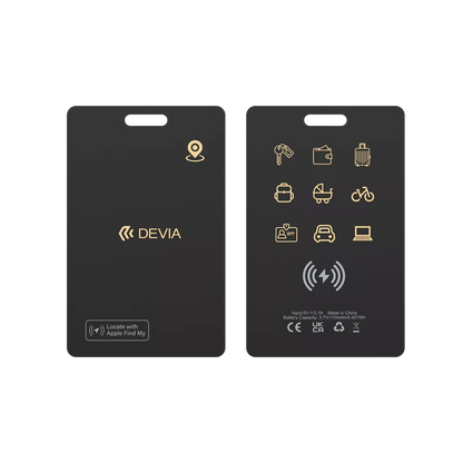Devia - LiteTag Card MFI (Apple Approved) Find My Item Finder - Black