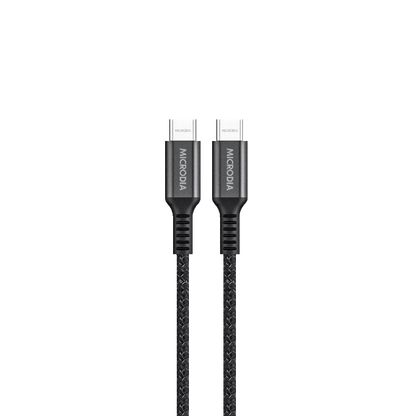 Microdia - Tweed - 1.3m - 60W USB-C to USB-C Cable - Charcoal