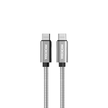 Microdia - ExeCable Steel - 1.3m - 60W USB-C to USB-C Cable
