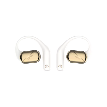 Devia - OWS Lite1 - Digital Display True Wireless Sports Earbuds & Charging Case - Beige