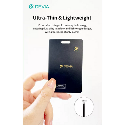 Devia - LiteTag Card MFI (Apple Approved) Find My Item Finder - Black
