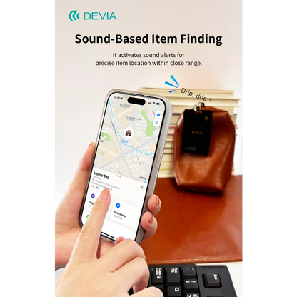 Devia - LiteTag Card MFI (Apple Approved) Find My Item Finder - Black