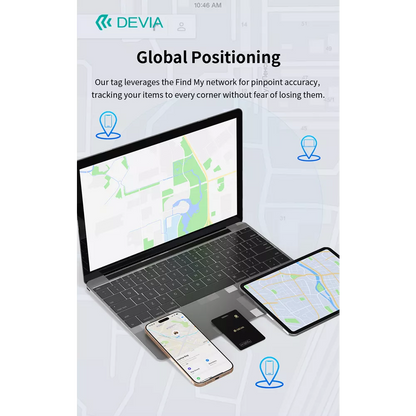 Devia - LiteTag Card MFI (Apple Approved) Find My Item Finder - Black