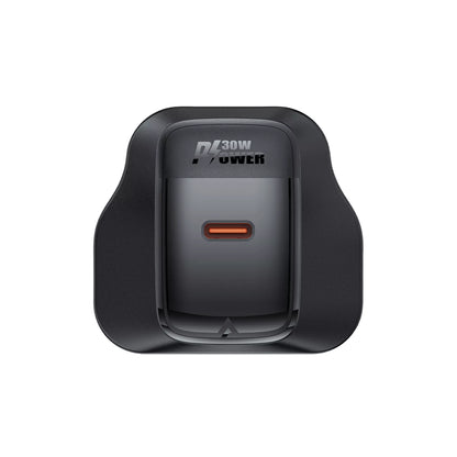 Acefast - 30W GaN USB-C Power Delivery 3-Pin UK Charging Plug - Black