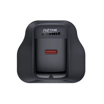 Acefast - 25W GaN USB-C Power Delivery 3-Pin UK Charging Plug - Black
