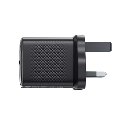 Acefast - 25W GaN USB-C Power Delivery 3-Pin UK Charging Plug - Black