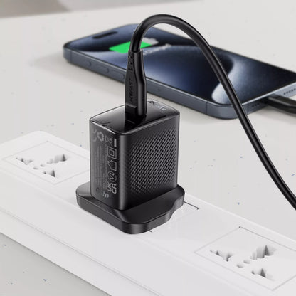Acefast - 25W GaN USB-C Power Delivery 3-Pin UK Charging Plug - Black