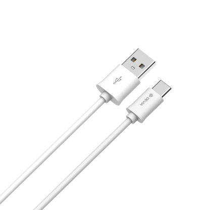 Devia Charging Cable - 2m (2.1A) USB-A to USB-C Cable - White (NOT USB-C Apple Devices)