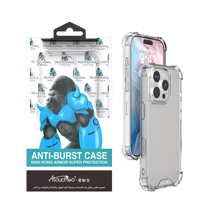 King Kong - Anti Burst Case for iPhone 16 Pro Max - Clear