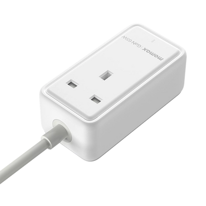MOMAX - OnePlug - 65W GaN Extension Plug Socket Power Strip - 2x USB-C & 2x USB - White