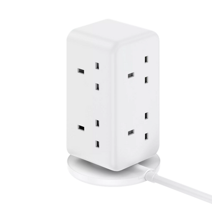 MOMAX - 1-Charge Work Flow - 6-Outlet GaN Power Tower 35W Extension Plug Socket Power Strip - 3x USB-C & 2x USB - White