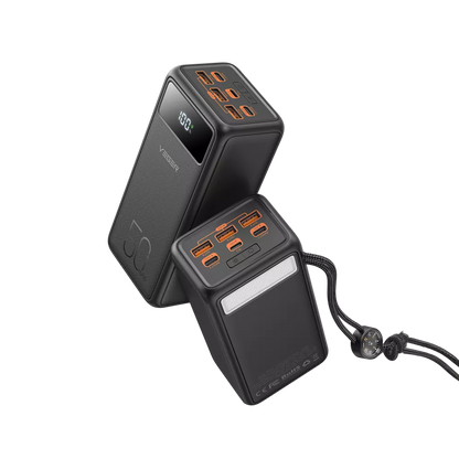 Veger - Tank Boost - 56,000mAh 130W Digital Display Powerbank & Torch - Black