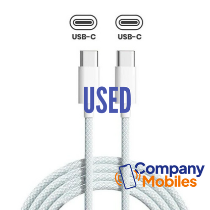 Genuine Apple Braided C-Type to C-Type - Used - Cleaned - 3 Foot