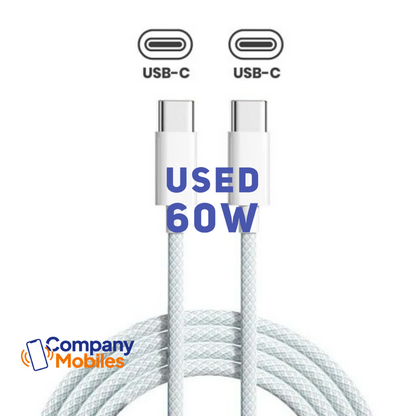Genuine Apple Braided C-Type to C-Type Cable 60W - Used - Cleaned - 3 Foot (1M)